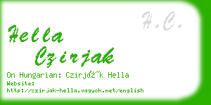 hella czirjak business card